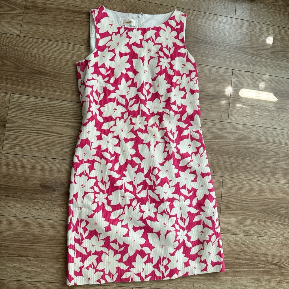 Talbots Pink and White Floral Mini Dress